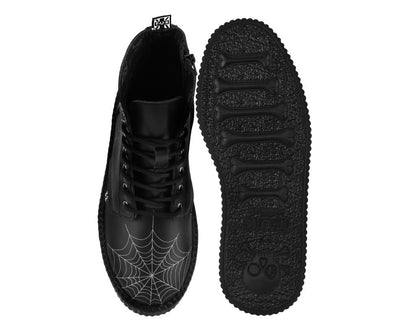 V3435 Black TUKskin 7 eye Spiderweb Viva Mondo Boot Black T.U.K. Shoes