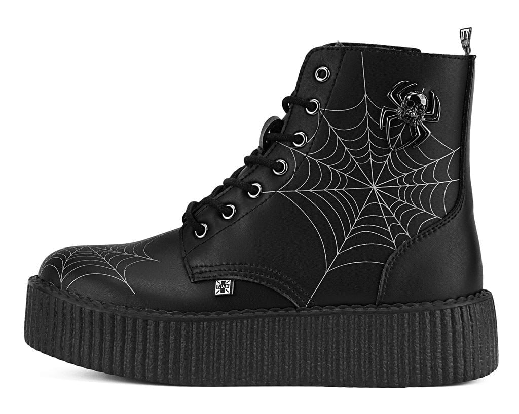 V3435 Black TUKskin 7 eye Spiderweb Viva Mondo Boot Black T.U.K. Shoes