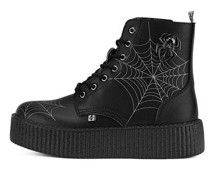 V3435 Black TUKskin 7 eye Spiderweb Viva Mondo Boot Black T.U.K. Shoes