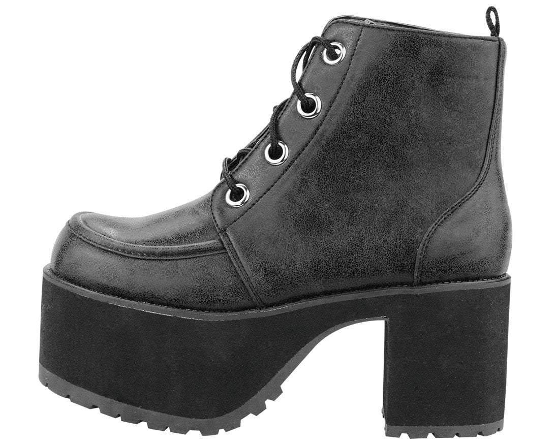 A8663L Distressed Ankle Nosebleed Boot Black T.U.K. Shoes