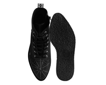 A9746 Black  TUKskin™ 7-Eye Spiderweb Glow Boot Black/White T.U.K. Shoes