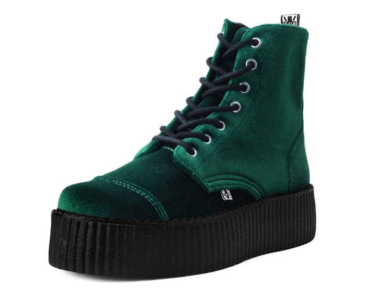 V9759L Green Velvet 7-Eye Viva Mondo Boot Green T.U.K. Shoes