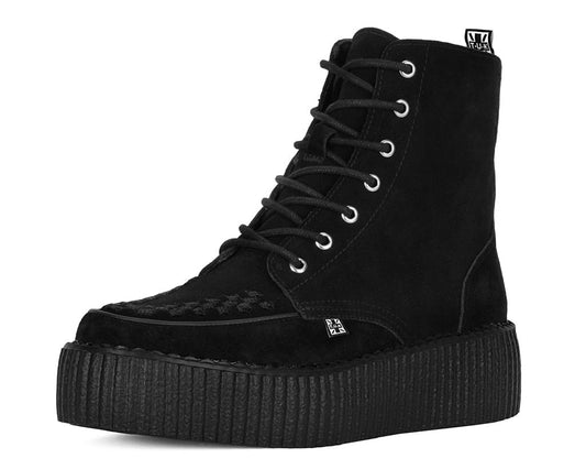V3332 Black Suede Interlace Viva Mondo Boot Black T.U.K. Shoes