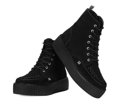 V3332 Black Suede Interlace Viva Mondo Boot Black T.U.K. Shoes