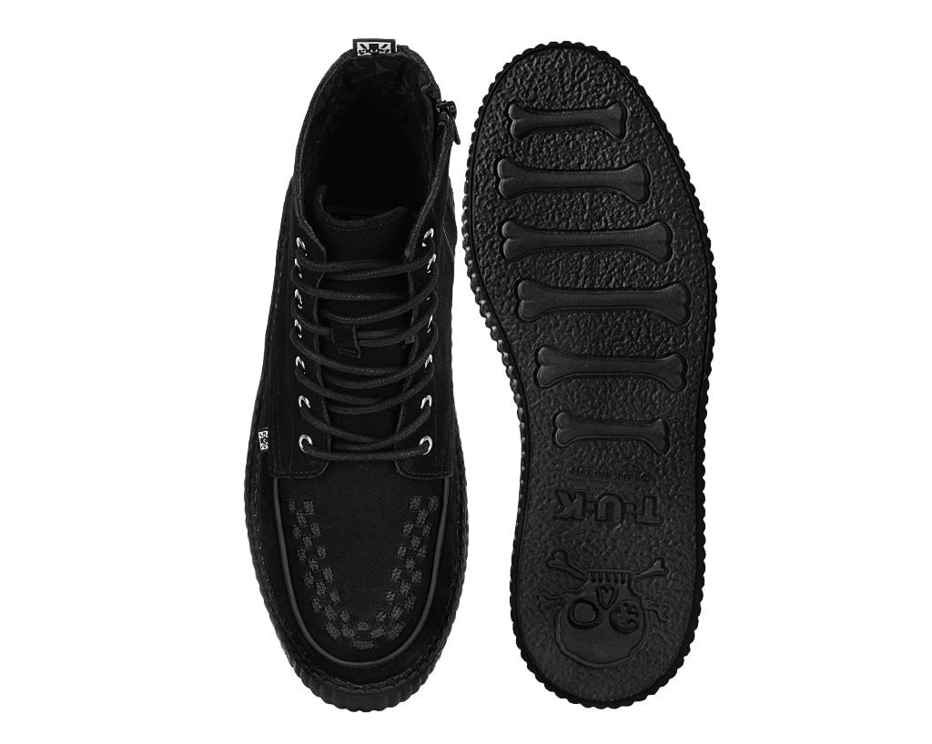 V3332 Black Suede Interlace Viva Mondo Boot Black T.U.K. Shoes