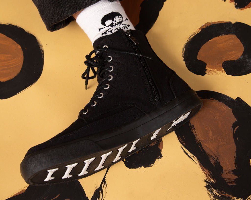 A3093 Black Canvas 8-Eye Sneaker Boot Black T.U.K. Shoes