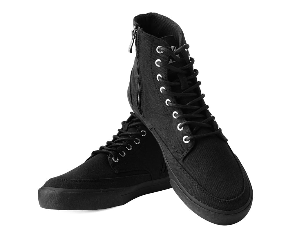 A3093 Black Canvas 8-Eye Sneaker Boot Black T.U.K. Shoes