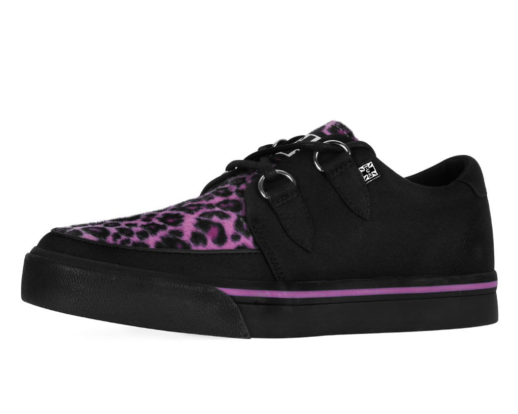 A9483 Black & Pink Leopard Sneaker Pink/Leopard T.U.K. Shoes