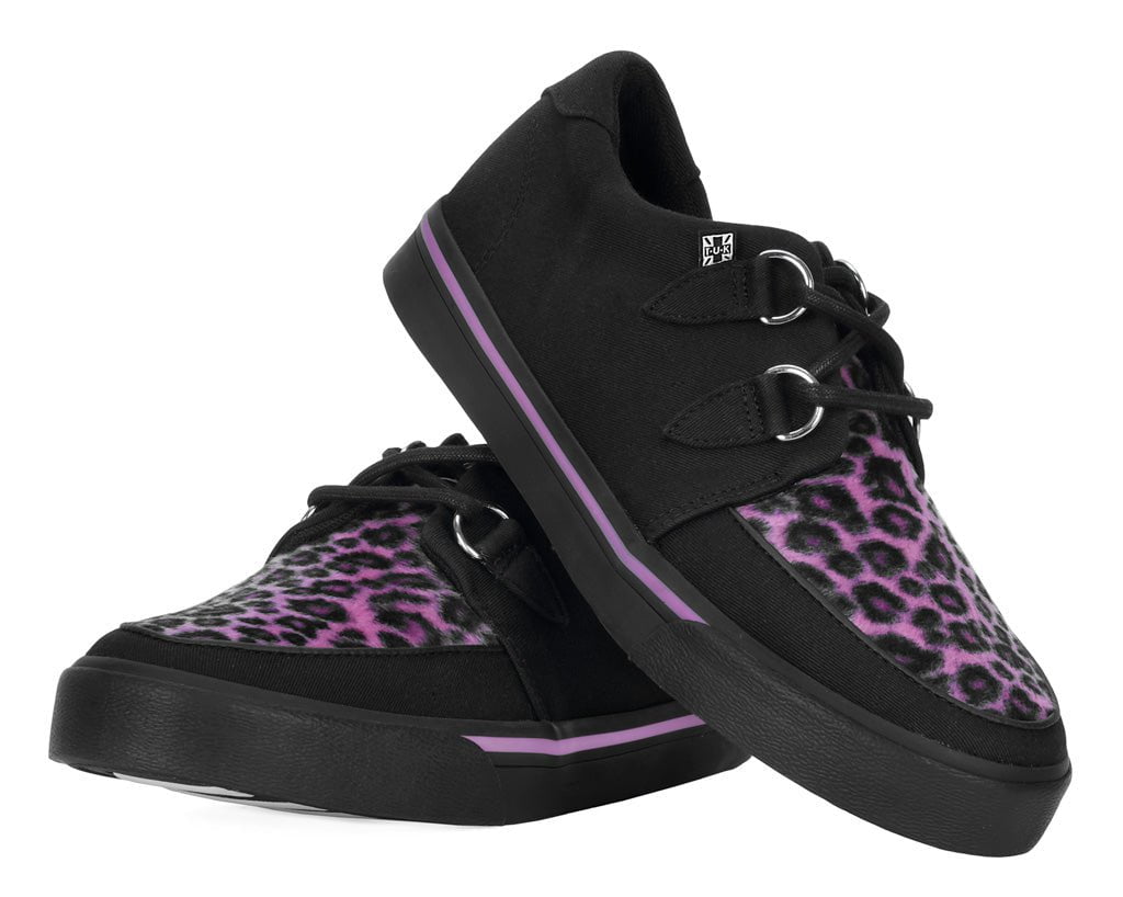 A9483 Black & Pink Leopard Sneaker Pink/Leopard T.U.K. Shoes
