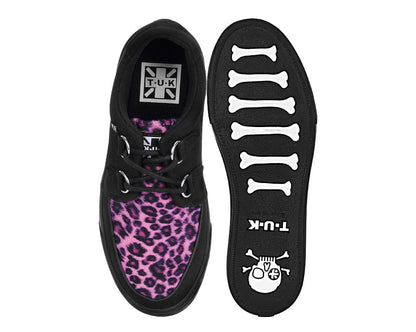 A9483 Black & Pink Leopard Sneaker Pink/Leopard T.U.K. Shoes