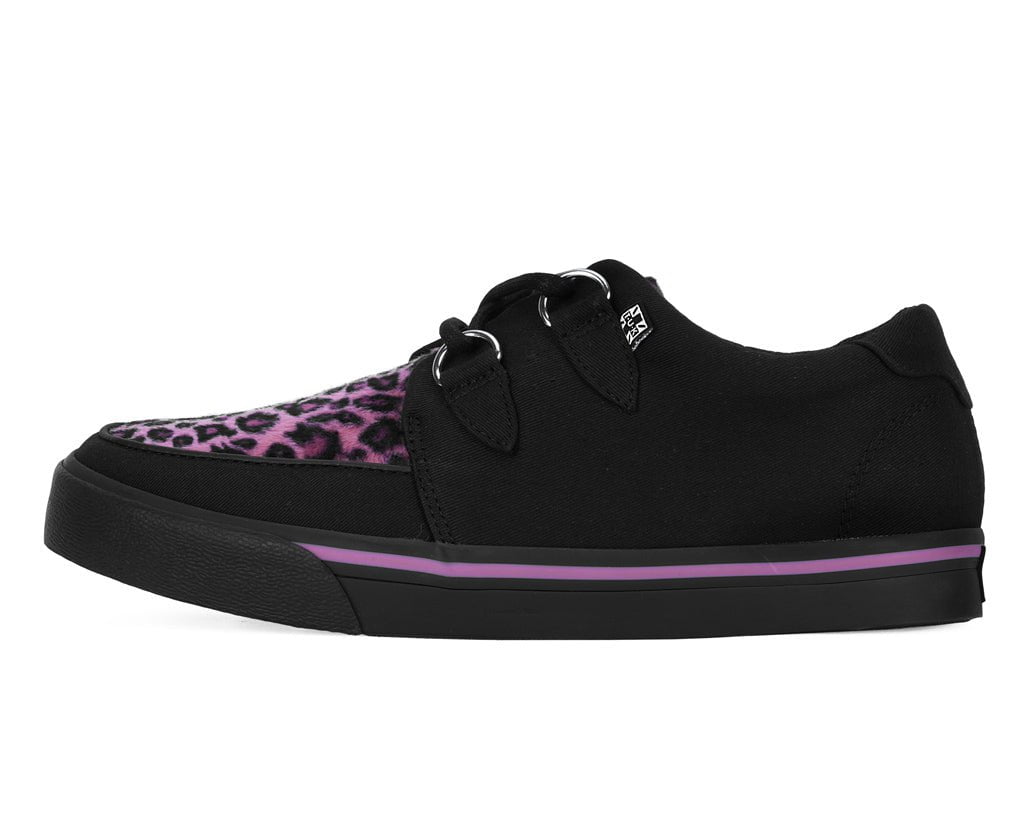 A9483 Black & Pink Leopard Sneaker Pink/Leopard T.U.K. Shoes