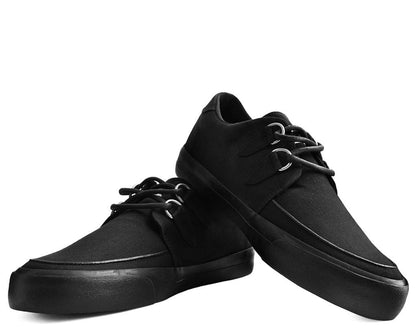 A9486 Black Basic Twill D-Ring Sneaker Black T.U.K. Shoes