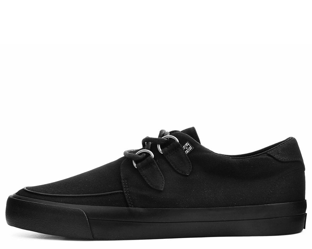 A9486 Black Basic Twill D-Ring Sneaker Black T.U.K. Shoes
