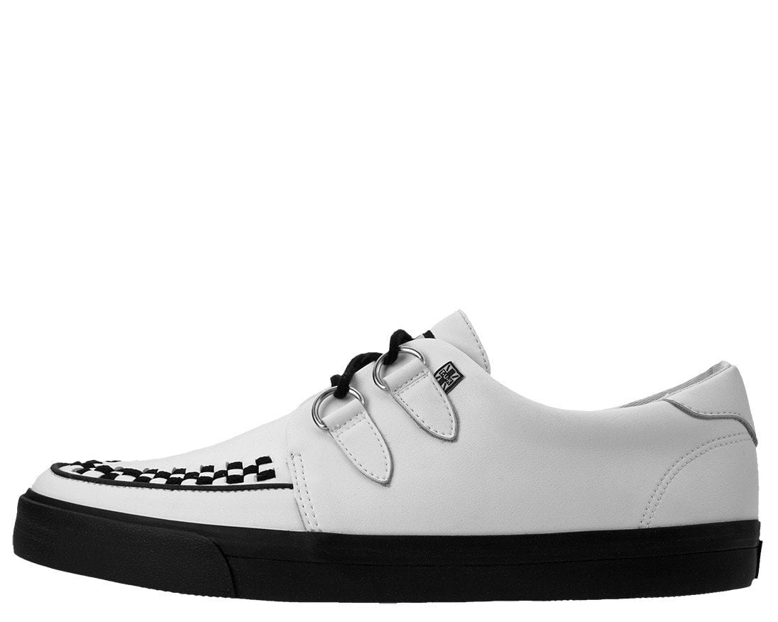 A9179 White Leather D-Ring Sneaker White T.U.K. Shoes