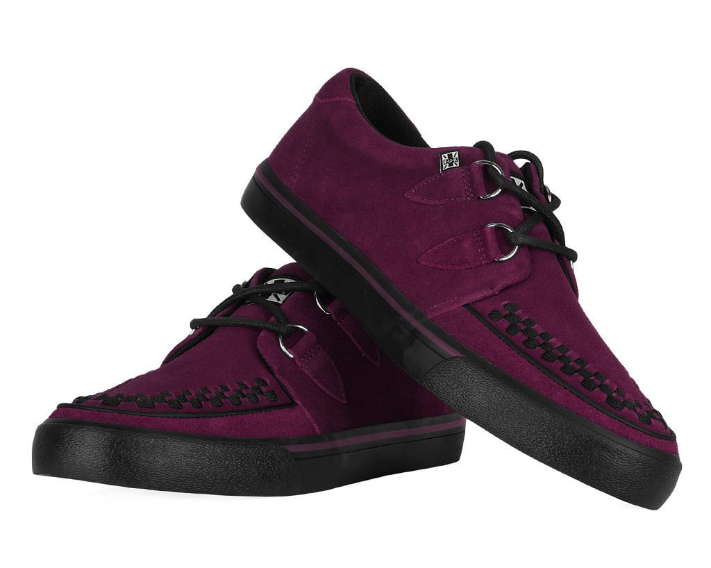 A3432 Burgundy Suede Creeper Sneaker Burgundy T.U.K. Shoes