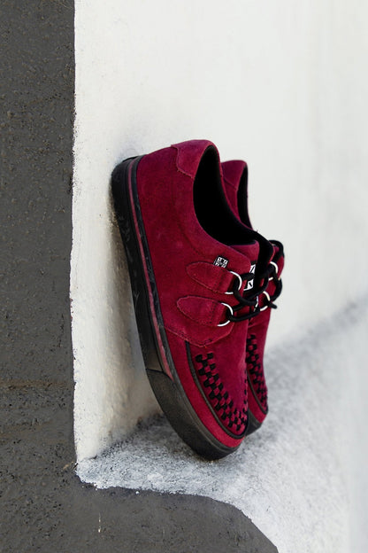 A3432 Burgundy Suede Creeper Sneaker Burgundy T.U.K. Shoes
