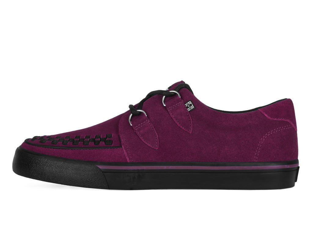 A3432 Burgundy Suede Creeper Sneaker Burgundy T.U.K. Shoes