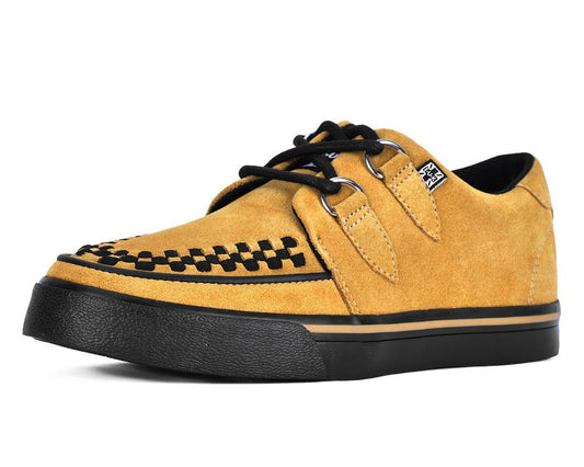 A3329 Mustard Suede Creeper Sneaker Blackmustard T.U.K. Shoes