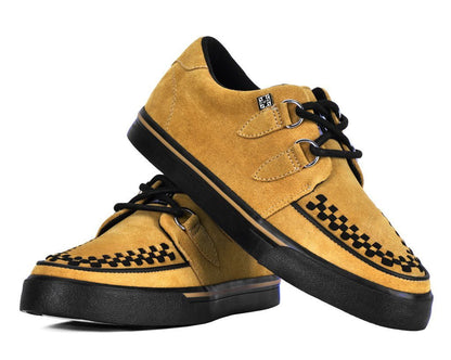 A3329 Mustard Suede Creeper Sneaker Blackmustard T.U.K. Shoes