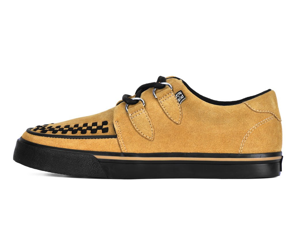 A3329 Mustard Suede Creeper Sneaker Blackmustard T.U.K. Shoes