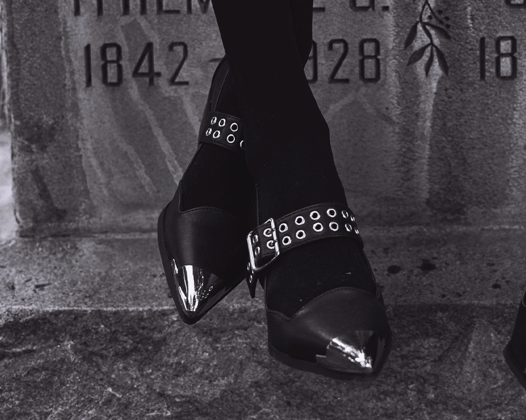 A3289L Black TUKskin Cuban Heel Mary Jane Black T.U.K. Shoes