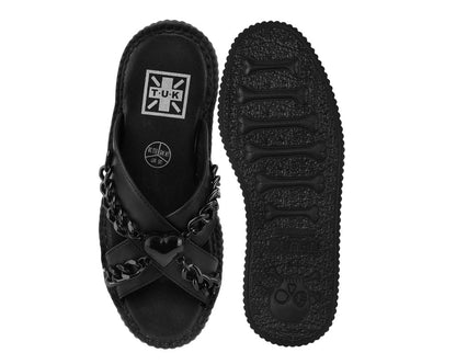 Black TUKskin Heart Chain Viva Mondo Sandal Black T.U.K. Shoes