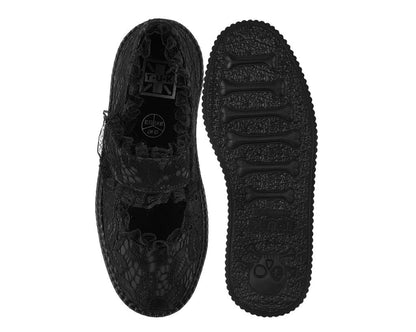 Black Ruffle Mondo Mary Jane Black T.U.K. Shoes