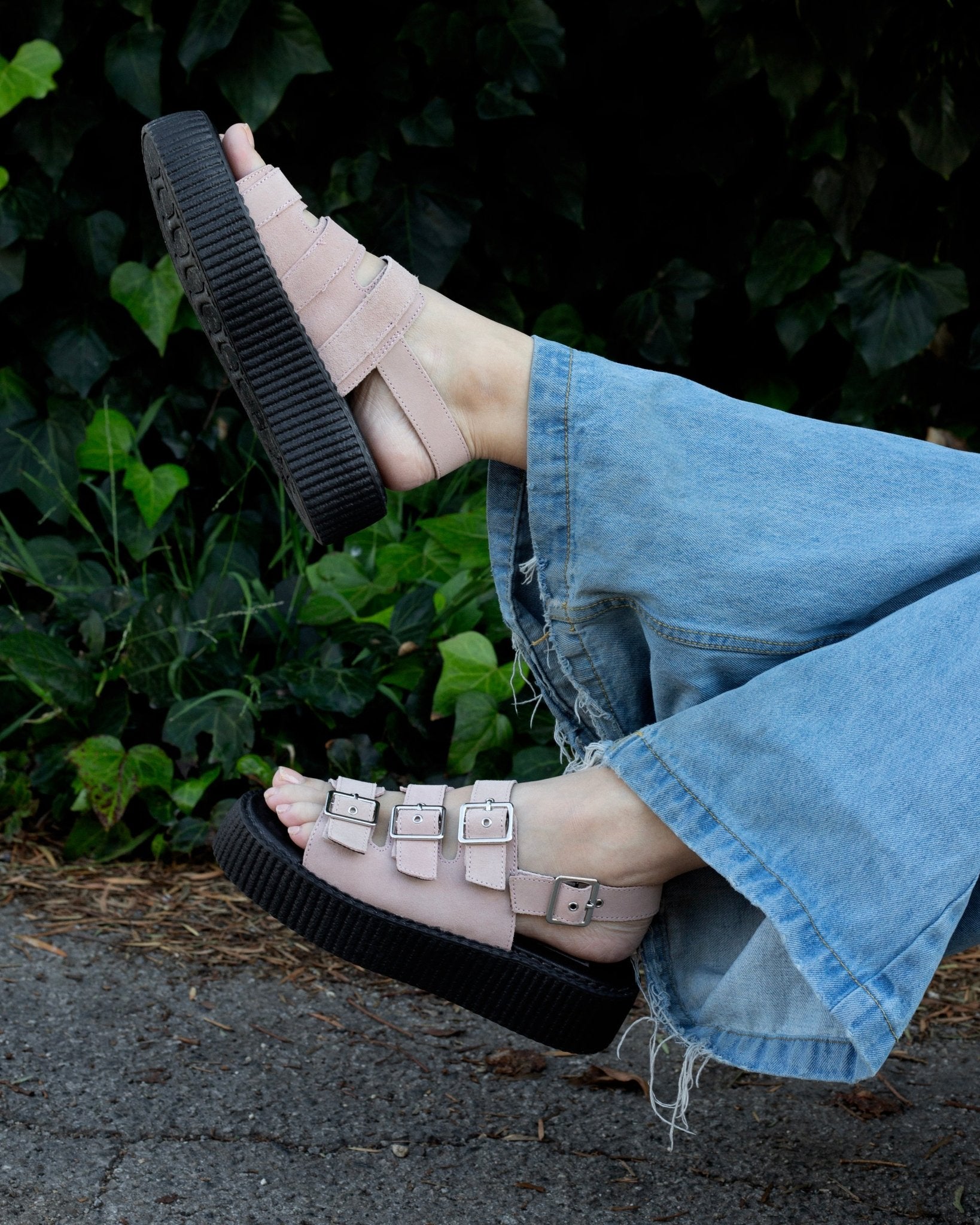 Misty Rose 3 - Buckle Mondo Sandal Pink T.U.K. Shoes