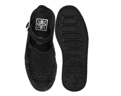 V3462L Black Suede Interlace Viva Mondo Sandal Black T.U.K. Shoes