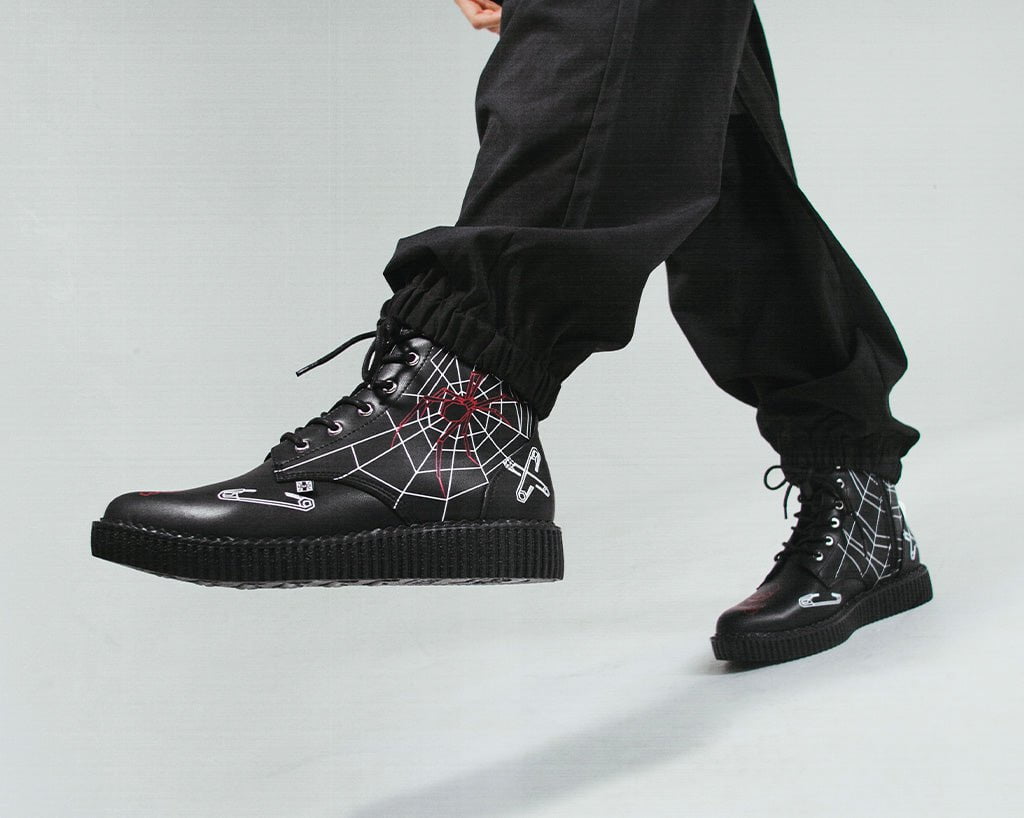 A3298 Eliza Sidney X T.U.K. Pointed Creeper Boot Black T.U.K. Shoes