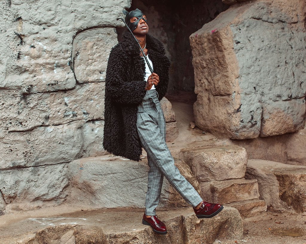 A9856 Burgundy Rub Off TUKskin™ Monk Buckle Creeper Burgundy T.U.K. Shoes