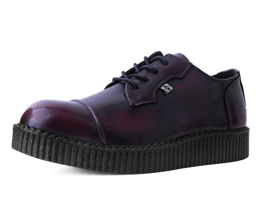 F3105 Burgundy TUKskin™ Toe Cap Viva Low Creeper Burgundy T.U.K. Shoes