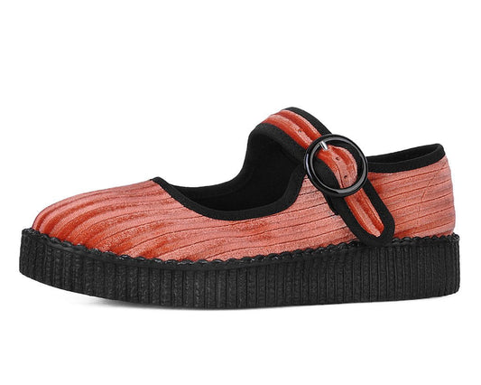 F3215L Orange Corduroy Viva Low Mary Jane Orange T.U.K. Shoes