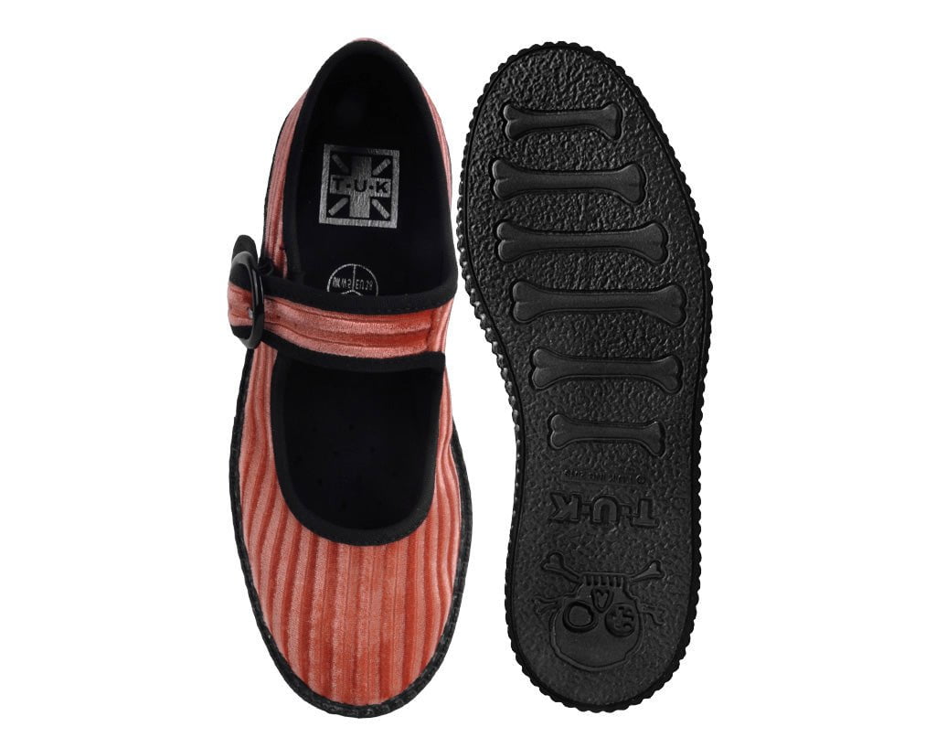 F3215L Orange Corduroy Viva Low Mary Jane Orange T.U.K. Shoes