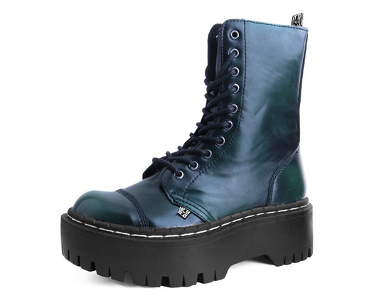 A3195 Green Rub-Off 10-Eye Double Decker Boot Green T.U.K. Shoes