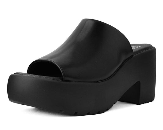 A9878L Black Bubble Mule Heel Black T.U.K. Shoes