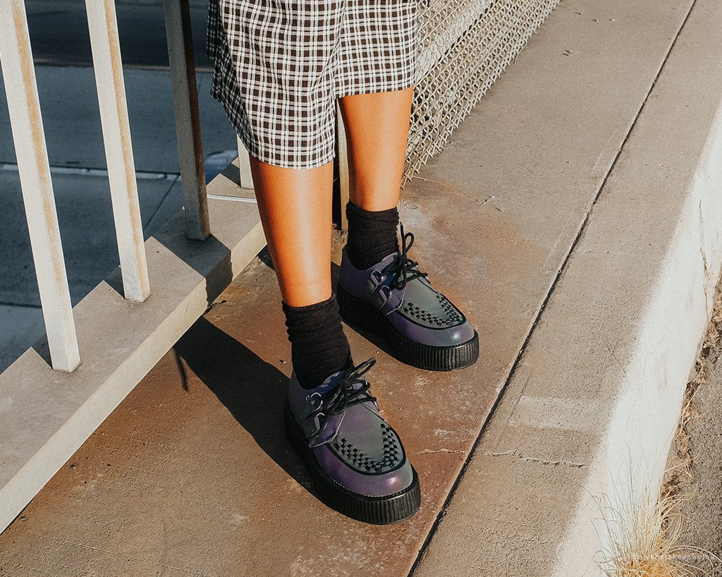 V9663 Midnight Chameleon Viva Mondo Creeper Green/Purple/Blue T.U.K. Shoes