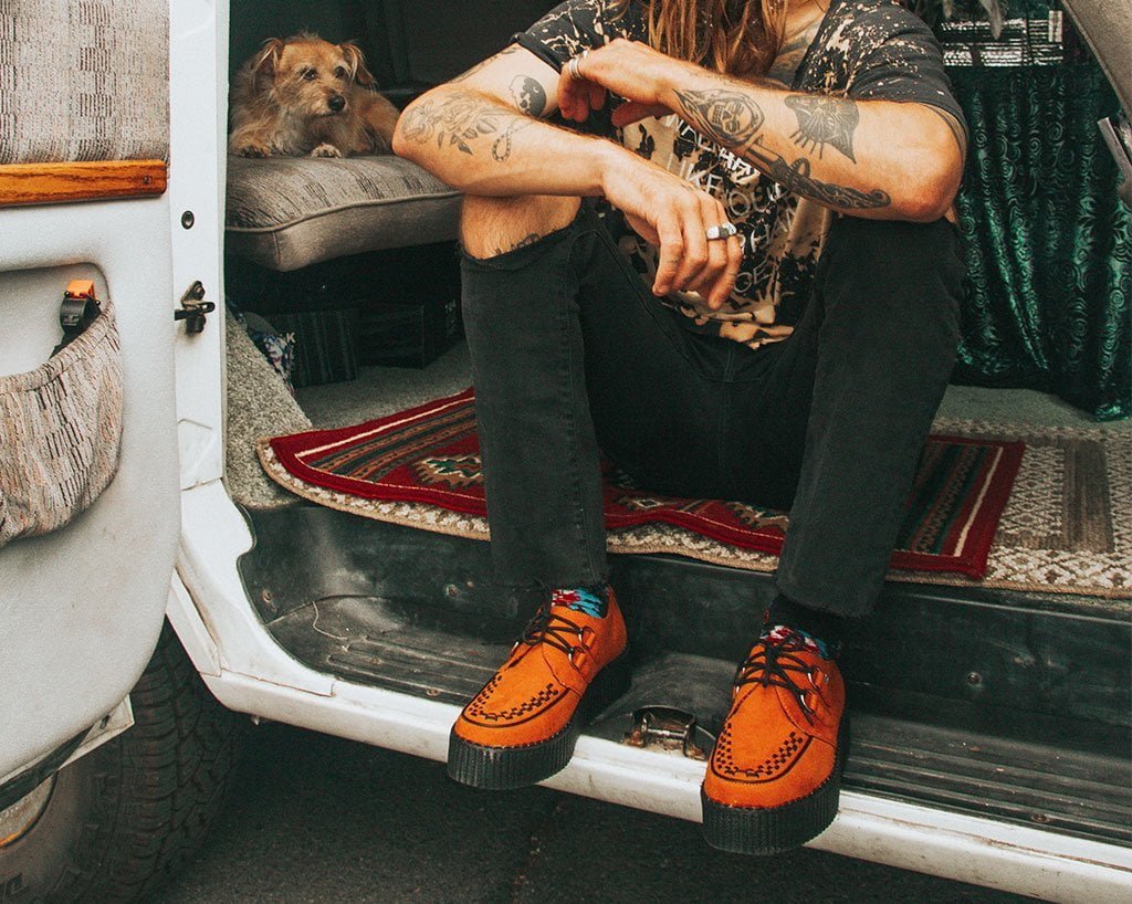 V9922 Burnt Orange Viva Mondo Creeper Orange T.U.K. Shoes