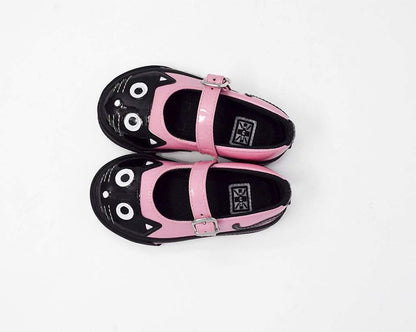 A9726B Black & Pink Kitty Mary Jane Toddler Sneaker Pink T.U.K. Shoes