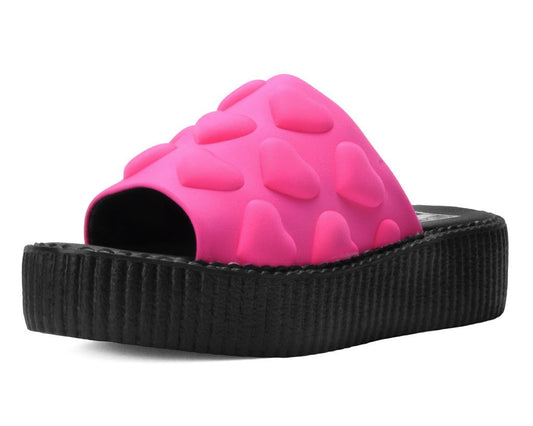 V3303L Pink Puff Heart Mondo Sandal Pink T.U.K. Shoes
