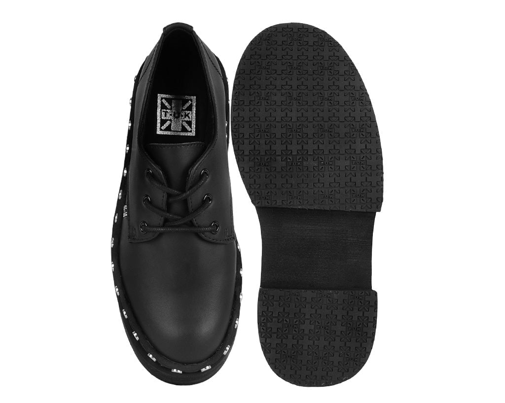 A3296 Black TUKskin Dino Flat Platform Black T.U.K. Shoes