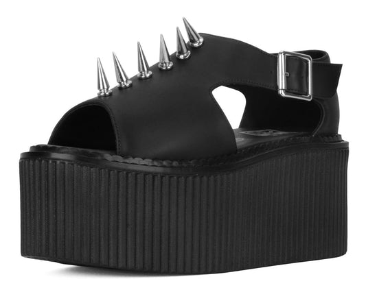 S3348 Black TUKskin Spike Strato Sandal Black T.U.K. Shoes