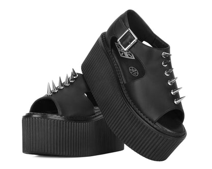 S3348 Black TUKskin Spike Strato Sandal Black T.U.K. Shoes