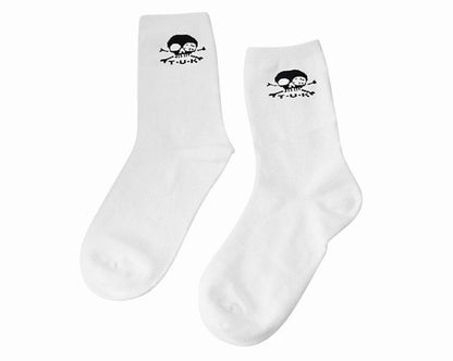 TSK1033 White T.U.K. Skull Logo Men’s Sock TSK1033-OS  T.U.K. Shoes