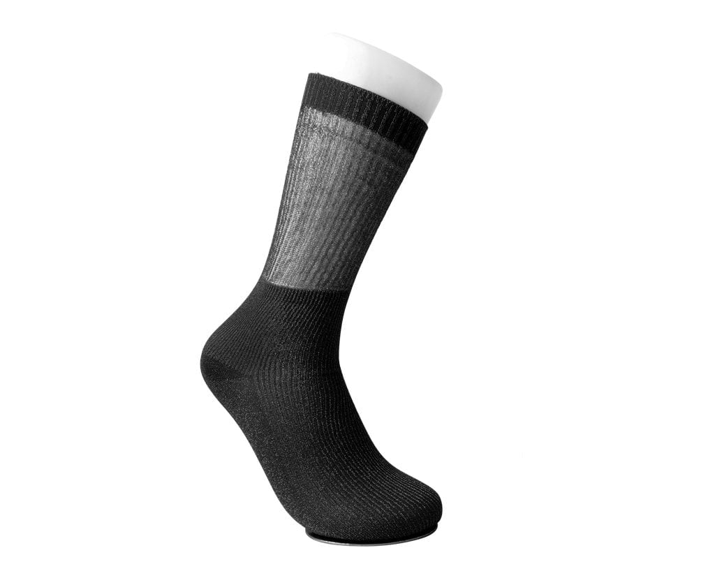 TSK1130 Black Ribbed Glitter Sock TSK1130  T.U.K. Shoes