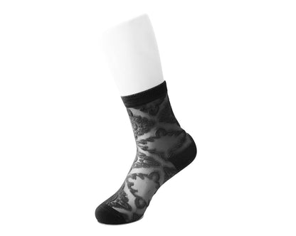 TSK1145 Black Mid-Calf Mesh Sock TSK1145-OS  T.U.K. Shoes