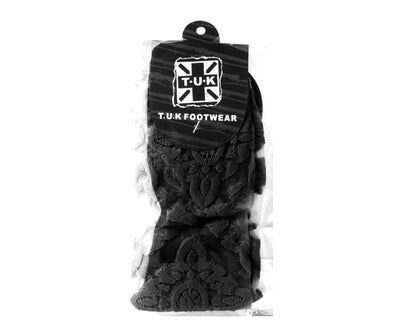 TSK1145 Black Mid-Calf Mesh Sock TSK1145-OS  T.U.K. Shoes