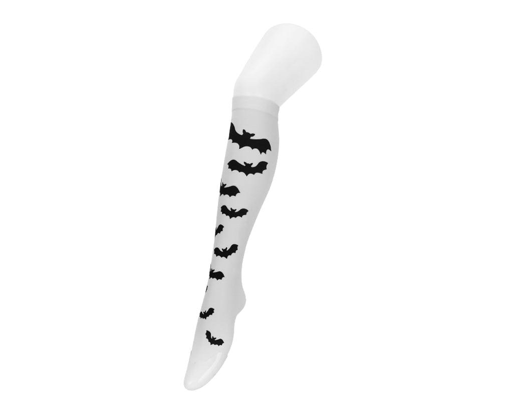 TSK1177 White Bat Thigh High Sock TSK1177-OS  T.U.K. Shoes