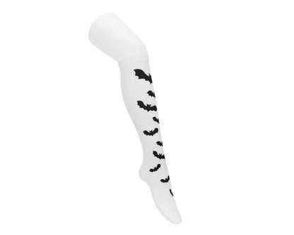 TSK1177 White Bat Thigh High Sock TSK1177-OS  T.U.K. Shoes