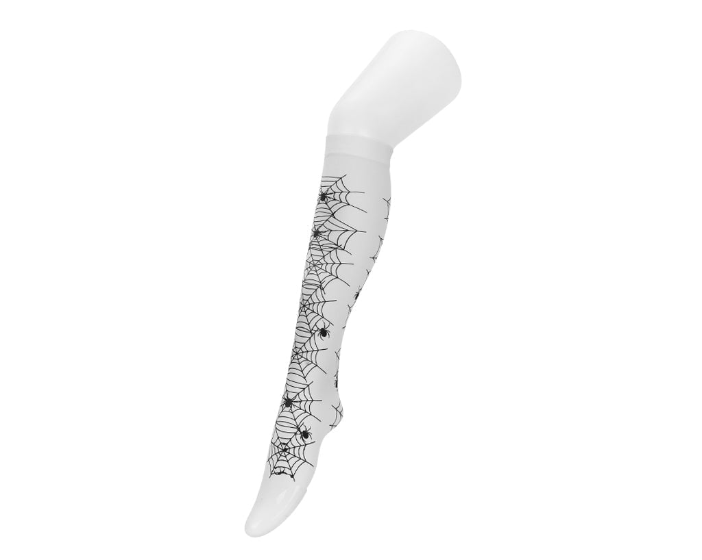 TSK1176 White Spider Thigh High Sock TSK1176-OS  T.U.K. Shoes